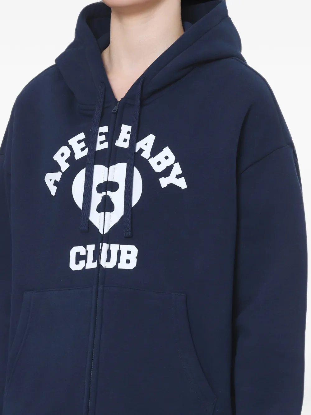 APEE™ by *A BATHING APE Hoodie met logoprint en rits Blauw