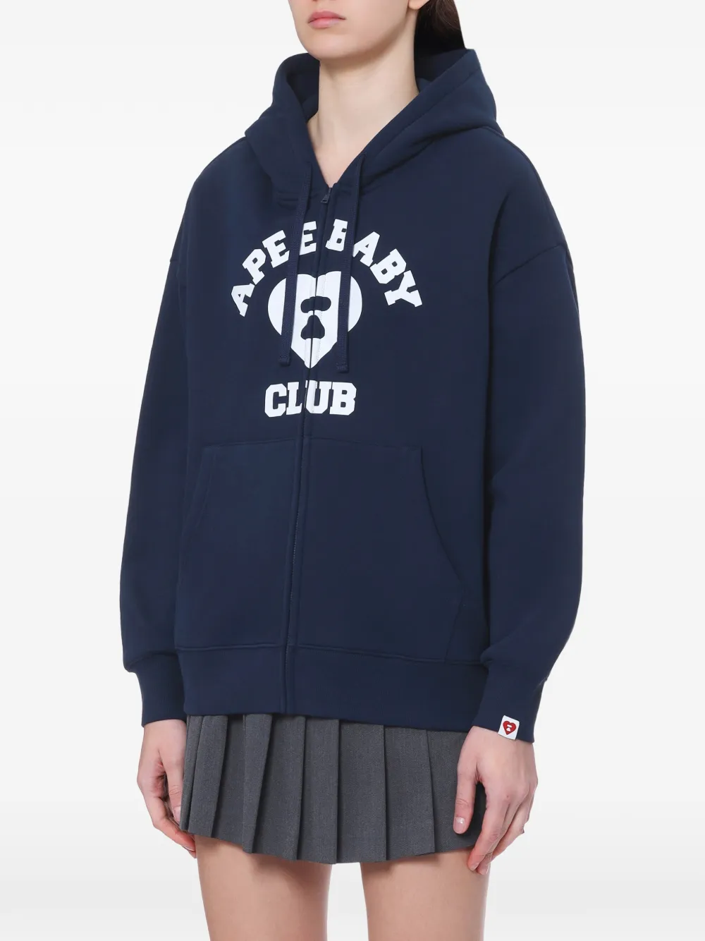 APEE™ by *A BATHING APE Hoodie met logoprint en rits Blauw