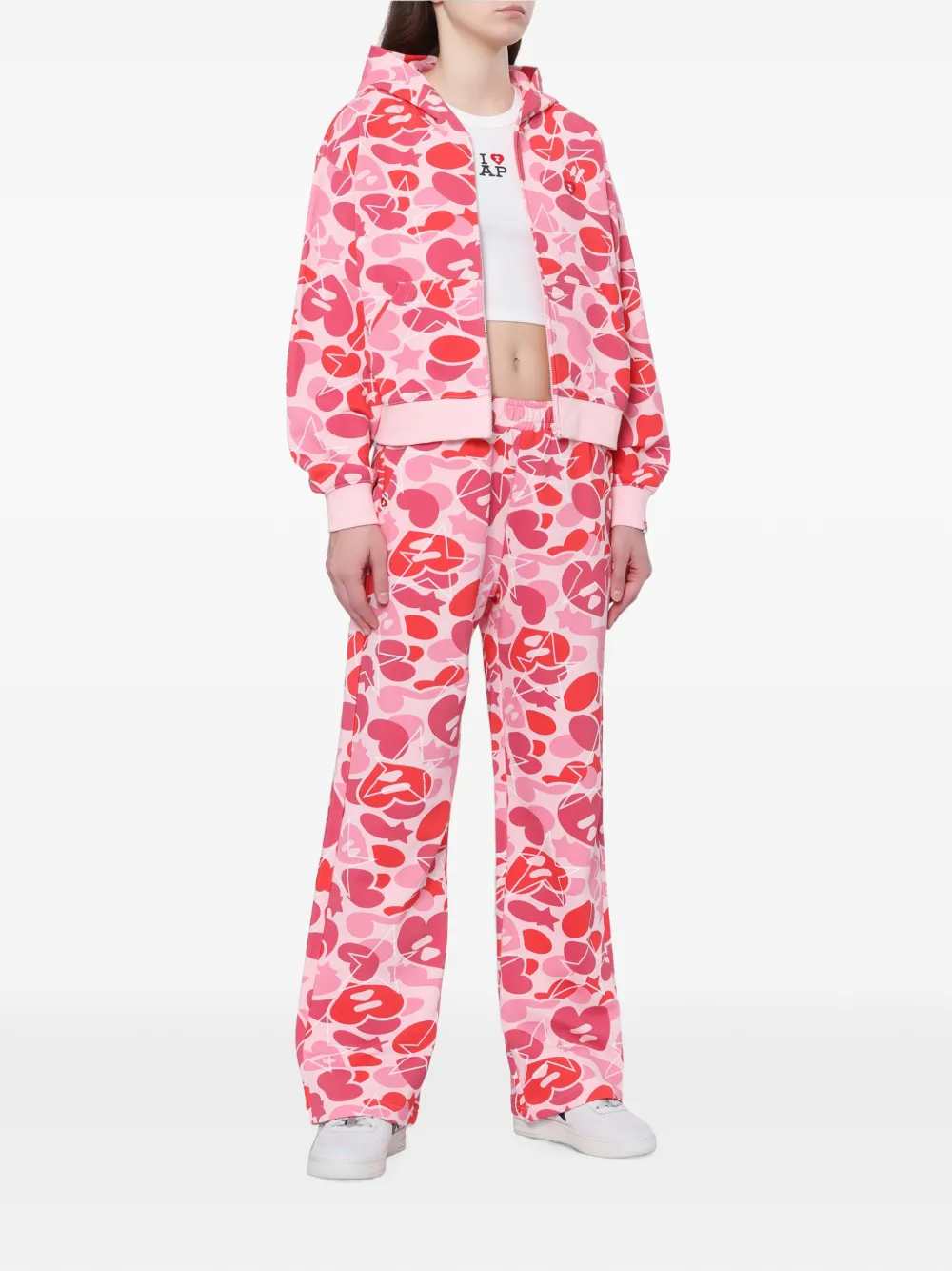 APEE™ by *A BATHING APE Hoodie met camouflageprint Roze