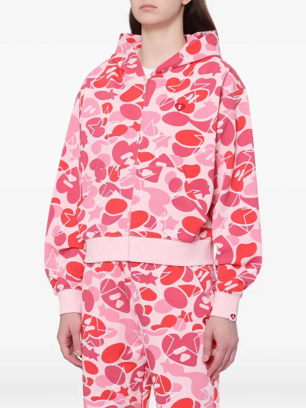 APEE™ by *A BATHING APE Hoodie met camouflageprint Roze
