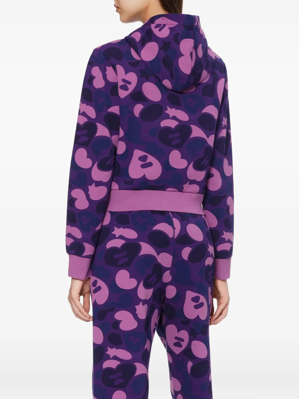 APEE™ by *A BATHING APE Hoodie met camouflageprint Paars