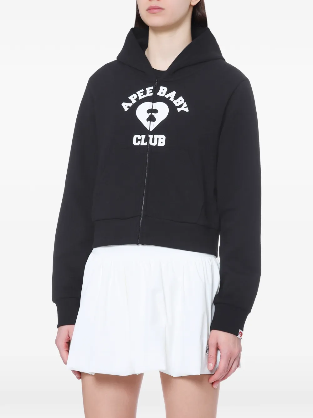 APEE™ by *A BATHING APE Hoodie met logoprint en rits Zwart