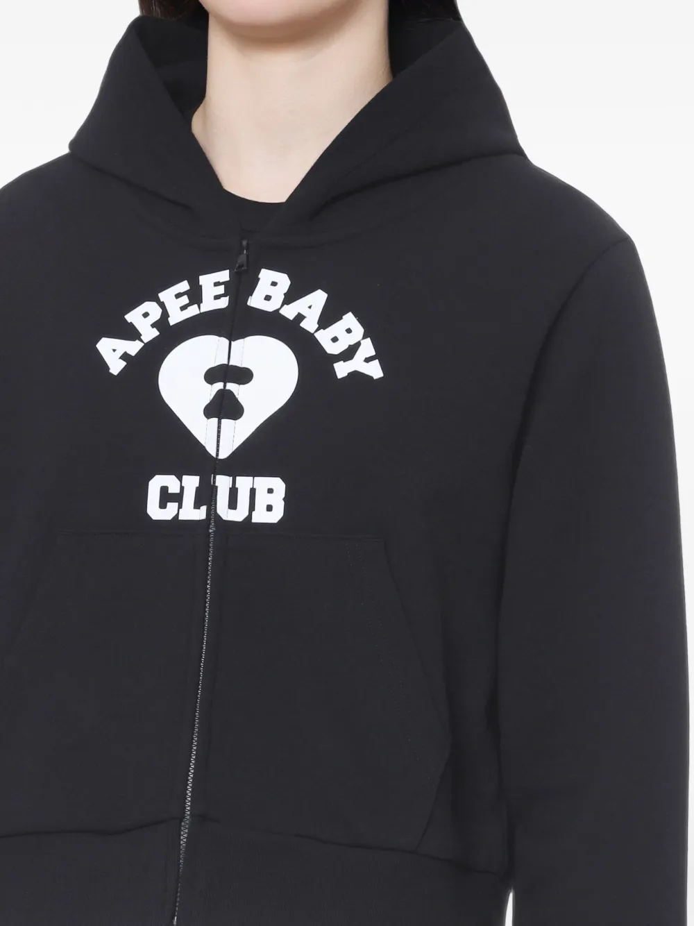 APEE™ by *A BATHING APE Hoodie met logoprint en rits Zwart