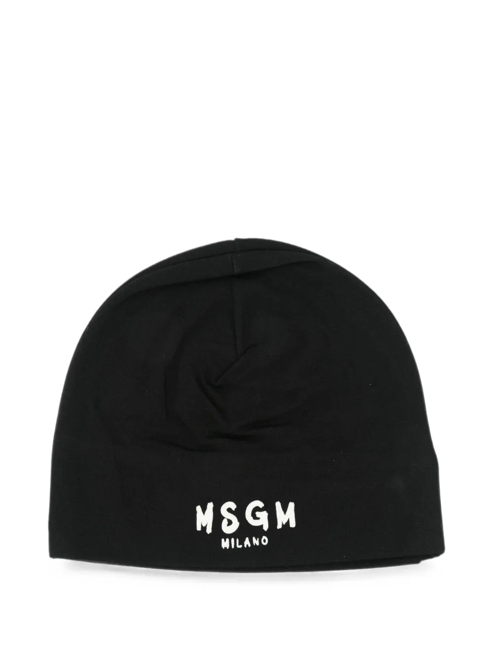 MSGM Kids logo-print beanie hat - Nero