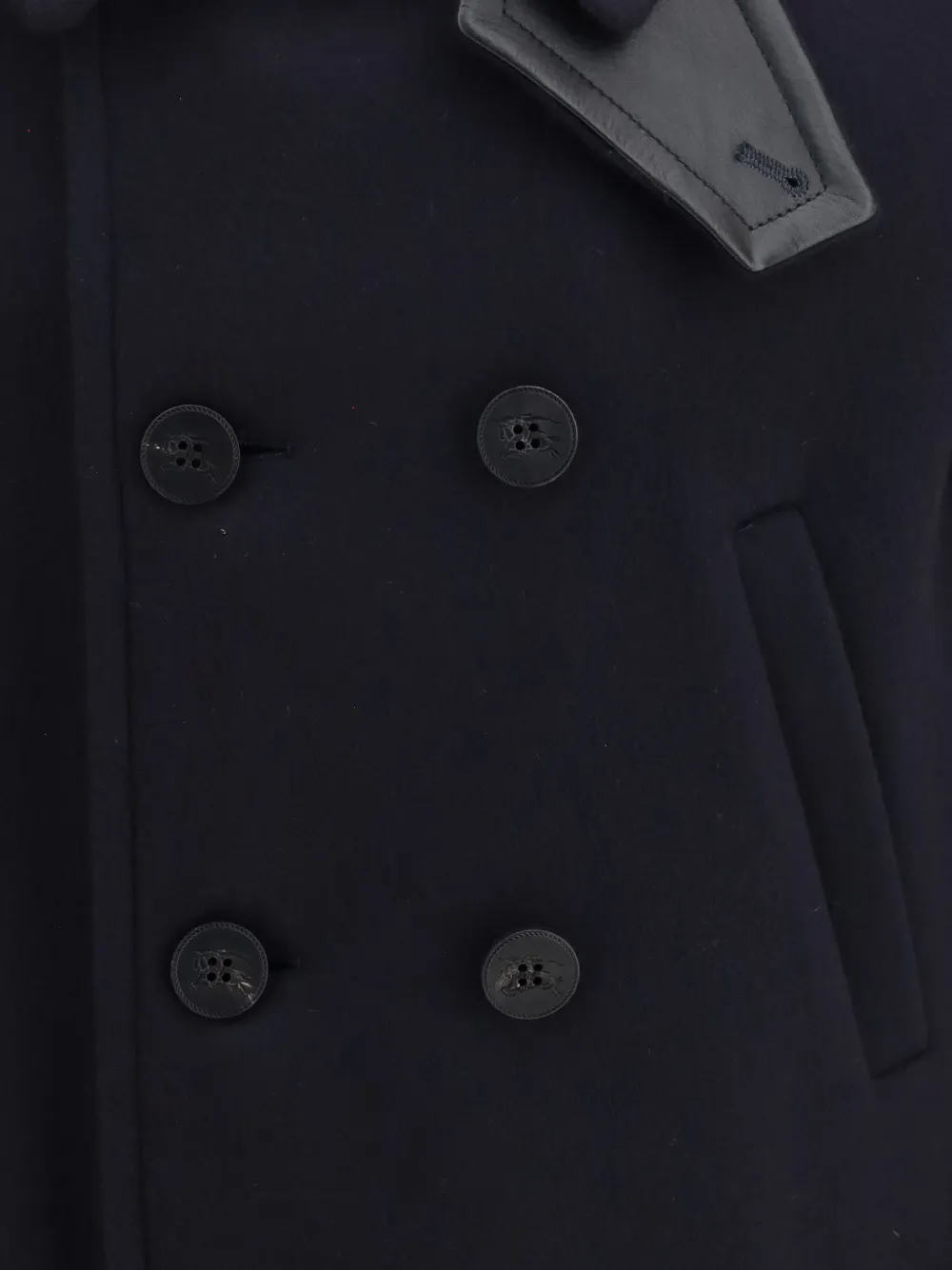 Burberry Wollen kasjmier jas Blauw