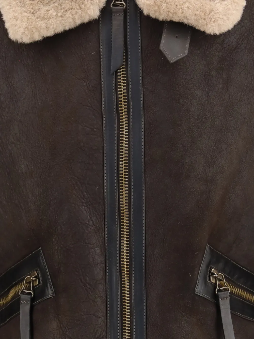 Belstaff Winterbrook jack met lammy afwerking Bruin