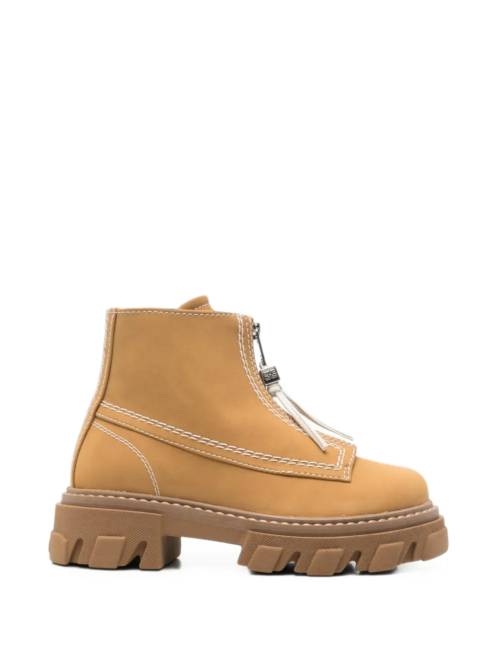 GANNI cleated zip ankle boots