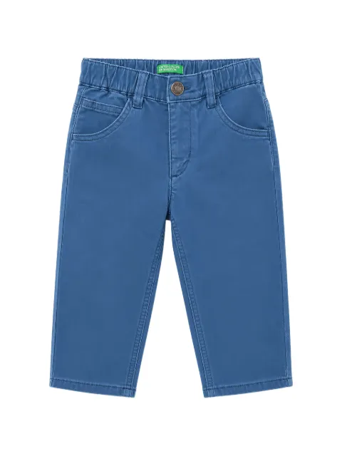 Benetton elasticated-waist cotton trousers
