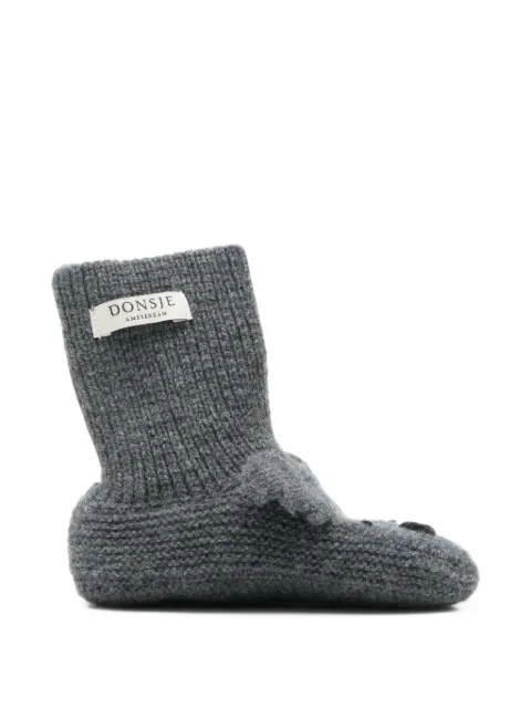 Donsje koala-motif wool shoes