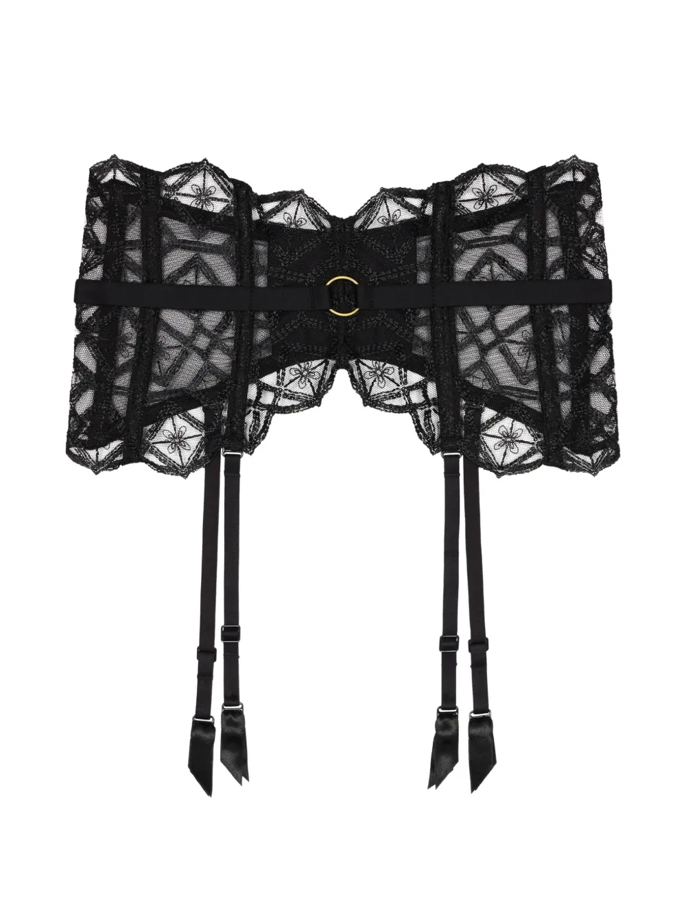 Aubade Corsetto Sense Of Illusion ricamato - Nero