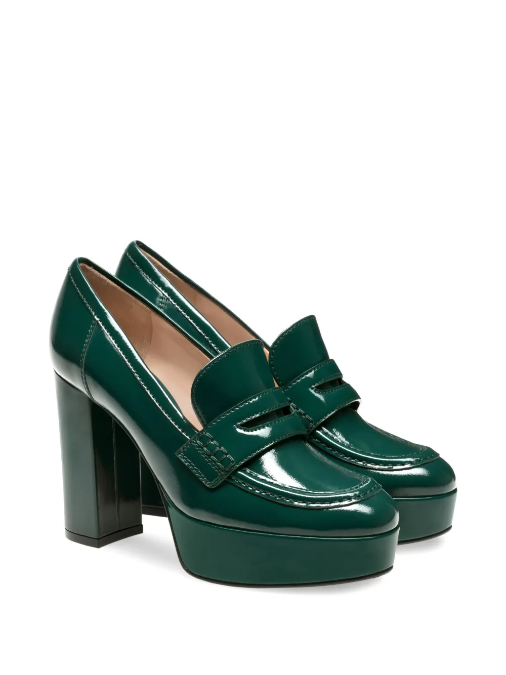Gianvito Rossi Hadden platform loafers Groen