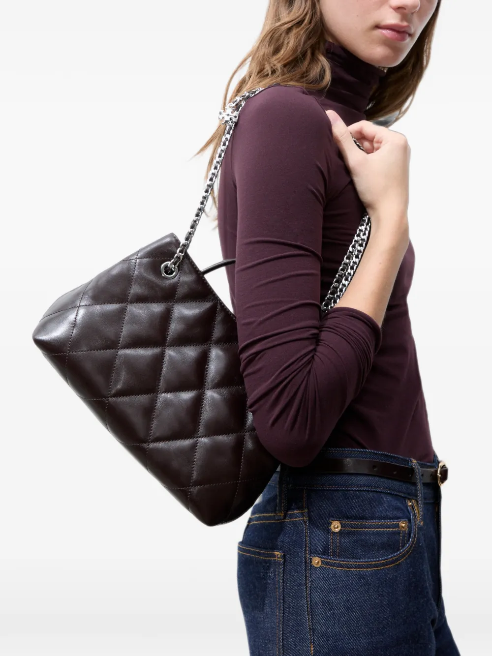 Tory Burch Kleine Fleming shopper Bruin