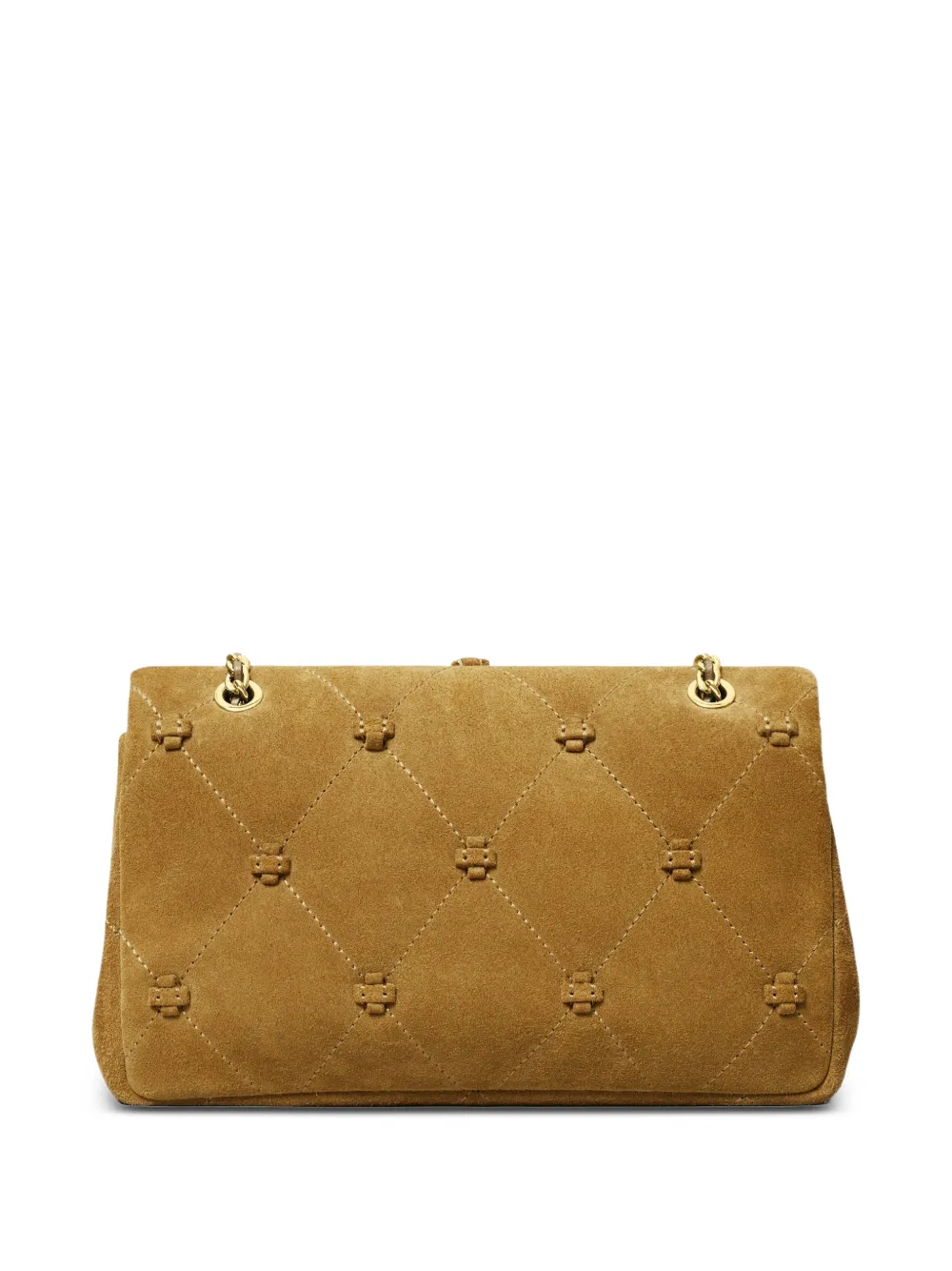 Tory Burch Bunny suède schoudertas met geknoopt detail Beige