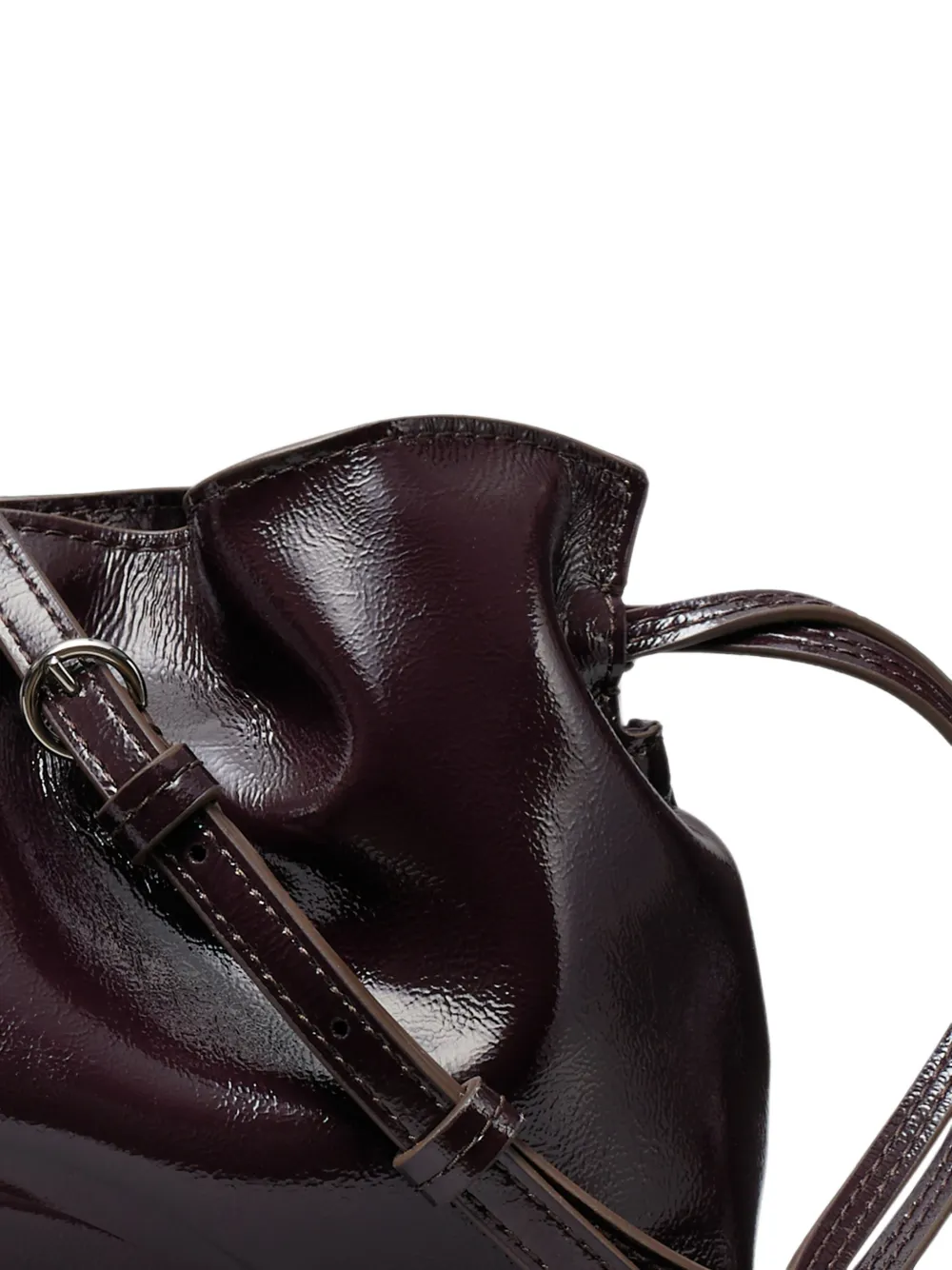 Tory Burch Ella gerafelde buidel met trekkoord Bruin