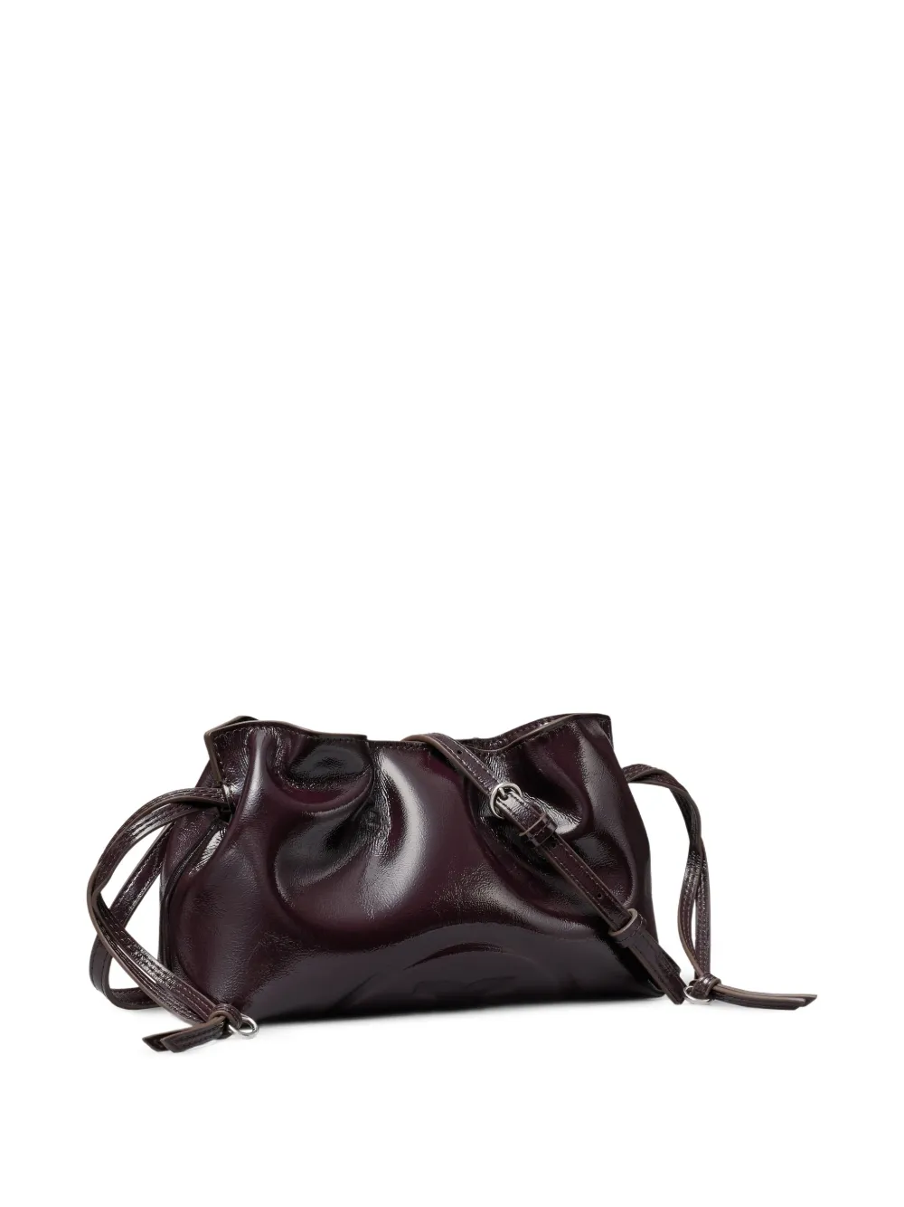 Tory Burch Ella gerafelde buidel met trekkoord Bruin
