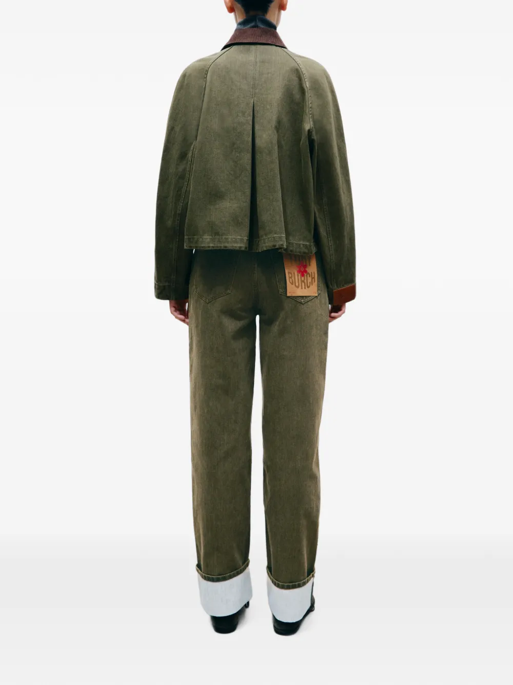 Tory Burch Jeans met omgeslagen pijpen Groen