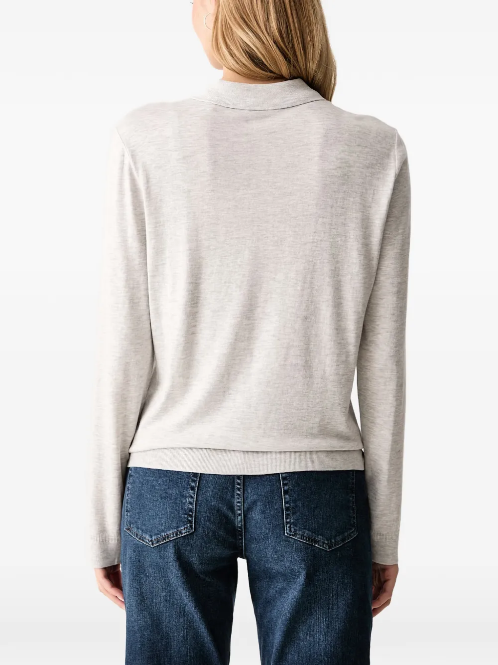 Gant Poloshirt met lange mouwen Grijs