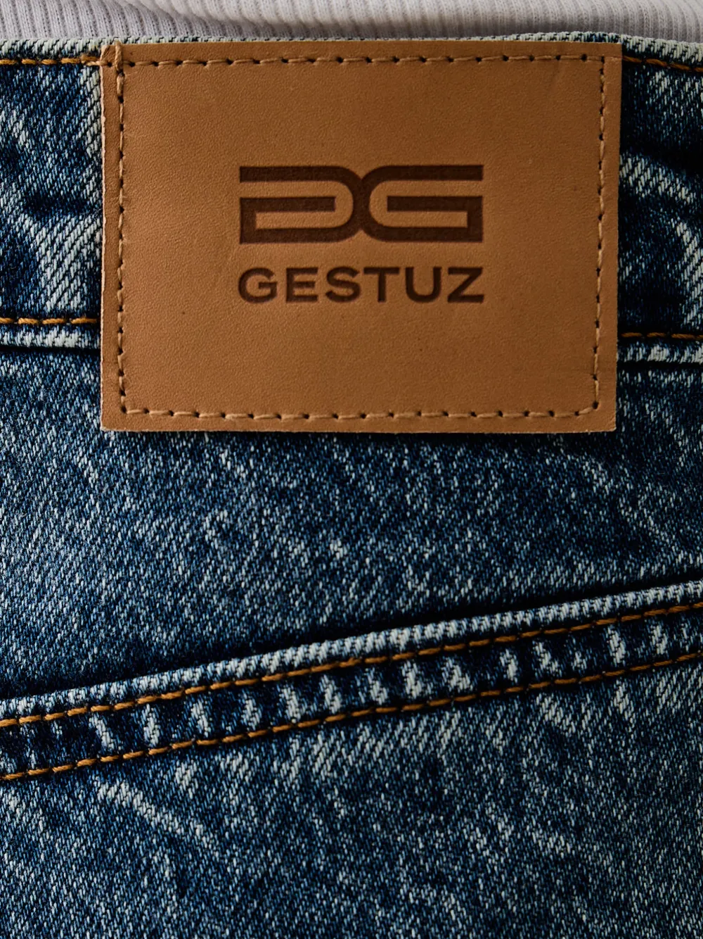 Gestuz GZmelu washed wide-leg jeans Blauw