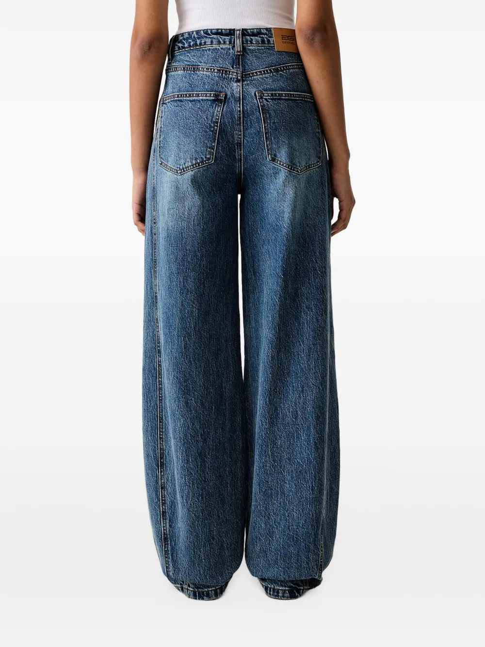 Gestuz GZmelu washed wide-leg jeans Blauw