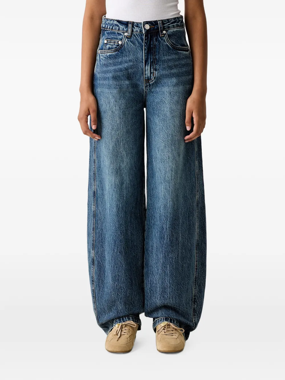 Gestuz GZmelu washed wide-leg jeans - Blau