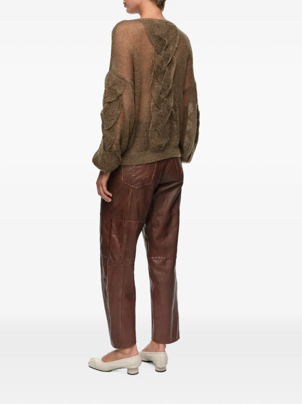 BIMBA Y LOLA Trui met kabelpatroon Groen