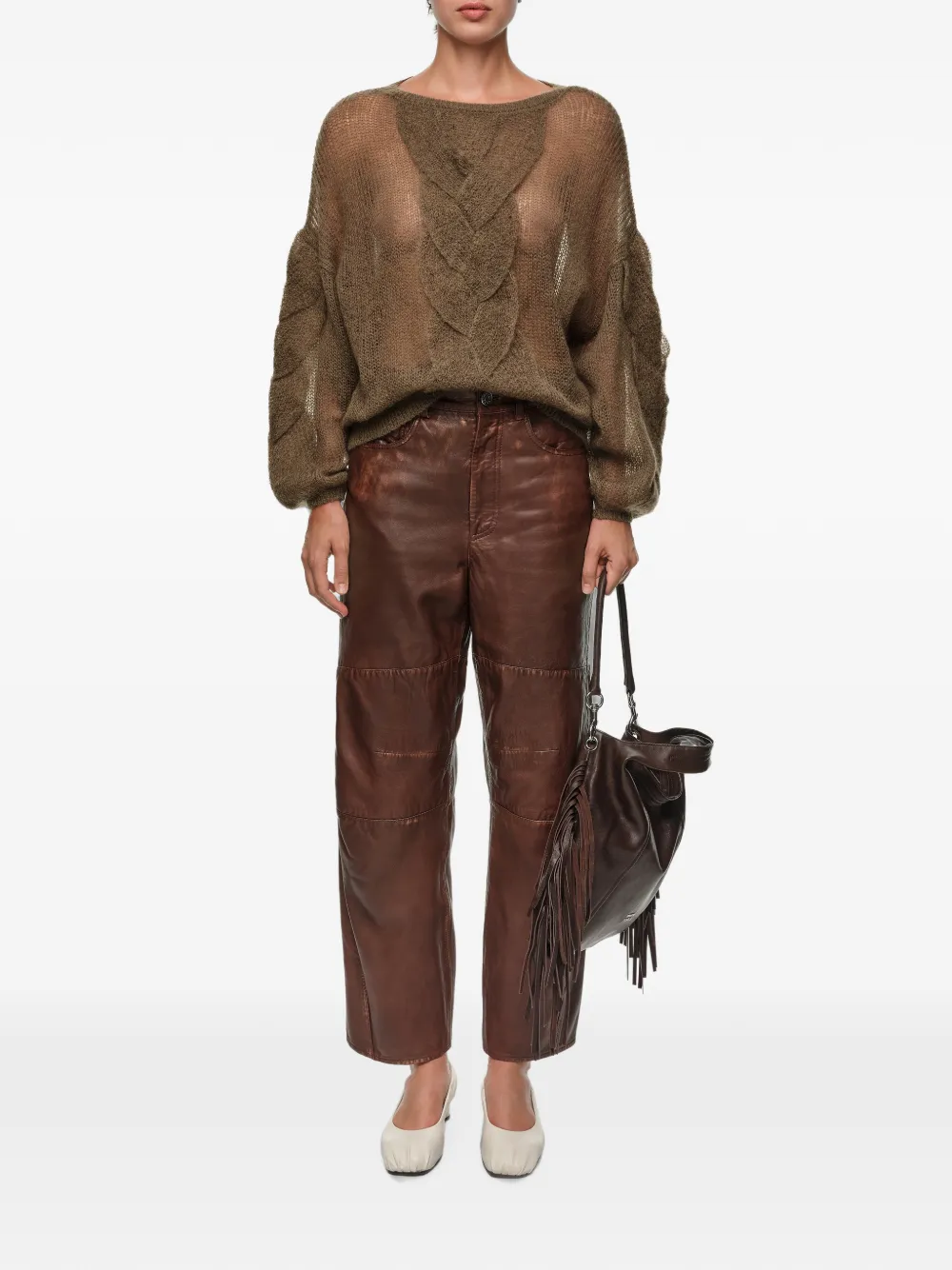 BIMBA Y LOLA Trui met kabelpatroon Groen