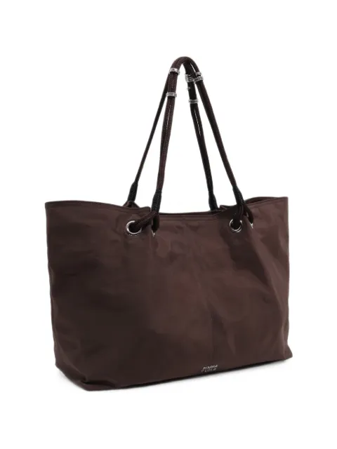 BIMBA Y LOLA mocha nylon maxi shopper bag