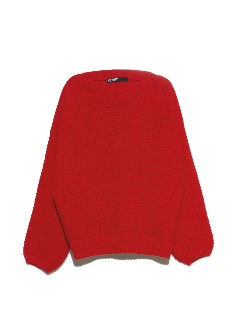 BIMBA Y LOLA red boat-neck sweater with volume