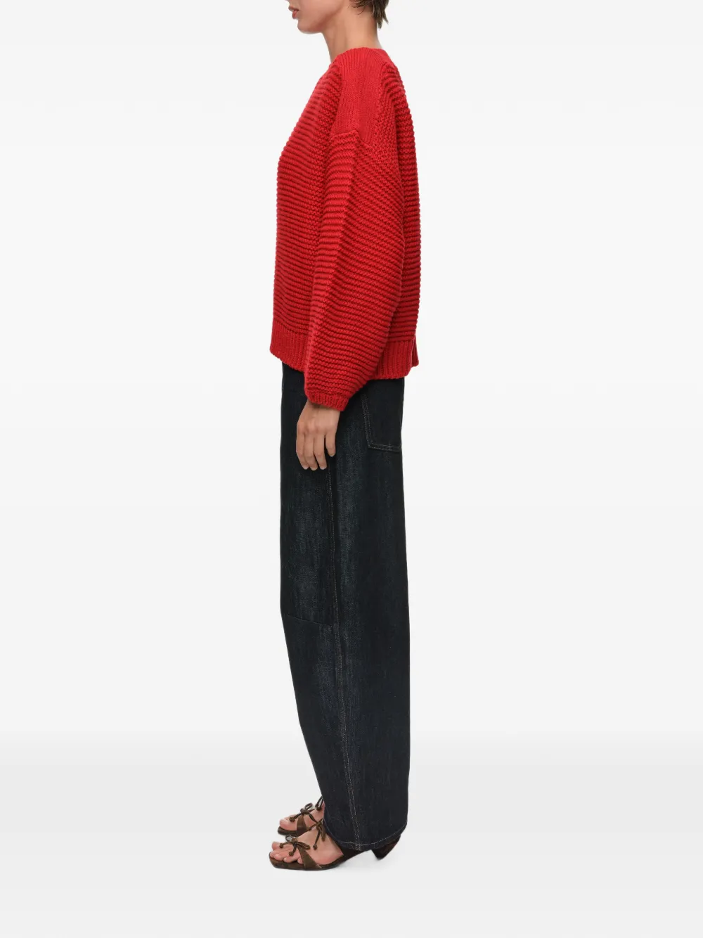 BIMBA Y LOLA Trui met boothals en volume Rood
