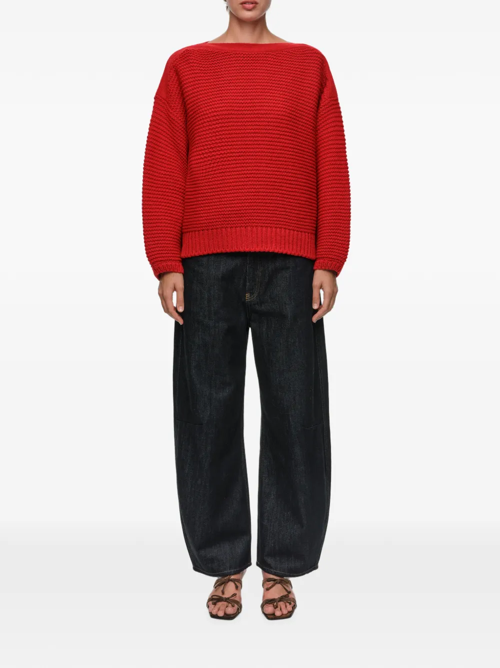 BIMBA Y LOLA Trui met boothals en volume Rood