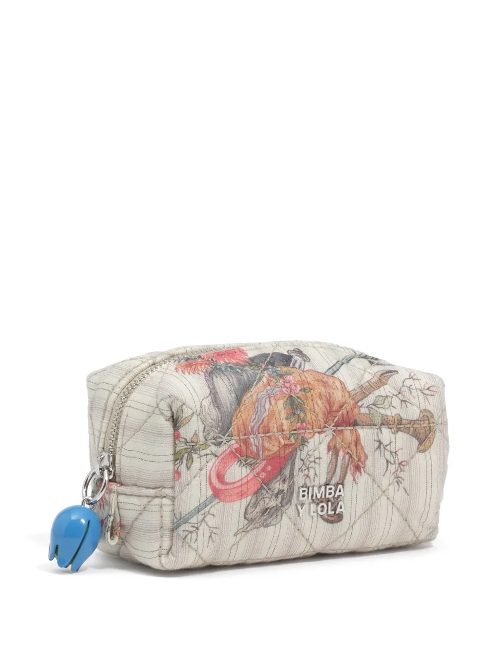 BIMBA Y LOLA romantic sweet birds cotton mini make-up case - Toni neutri