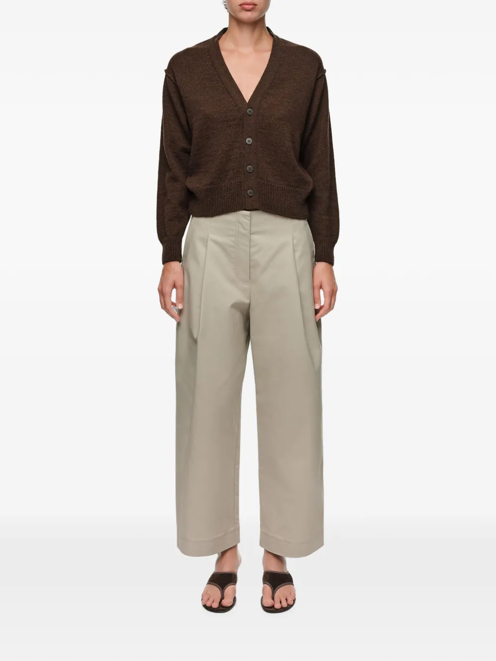 BIMBA Y LOLA Straight plooibroek Beige