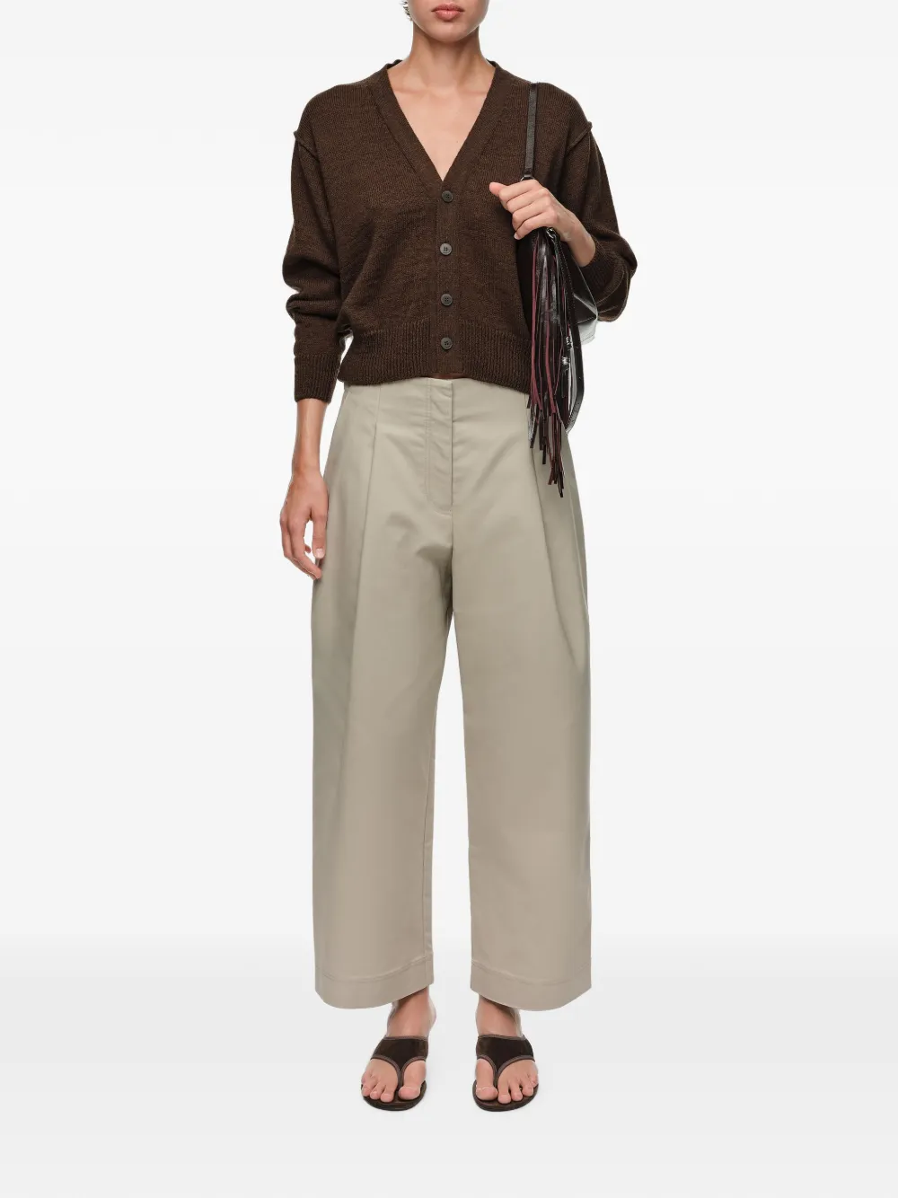 BIMBA Y LOLA Straight plooibroek Beige