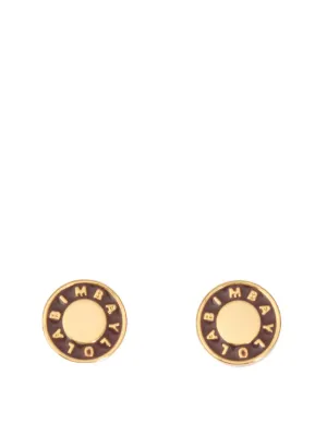 Miu Miu ロゴ ピアス | ゴールドトーン | FARFETCH JP