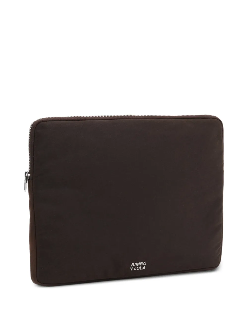 BIMBA Y LOLA dark-brown coated laptop sleeve