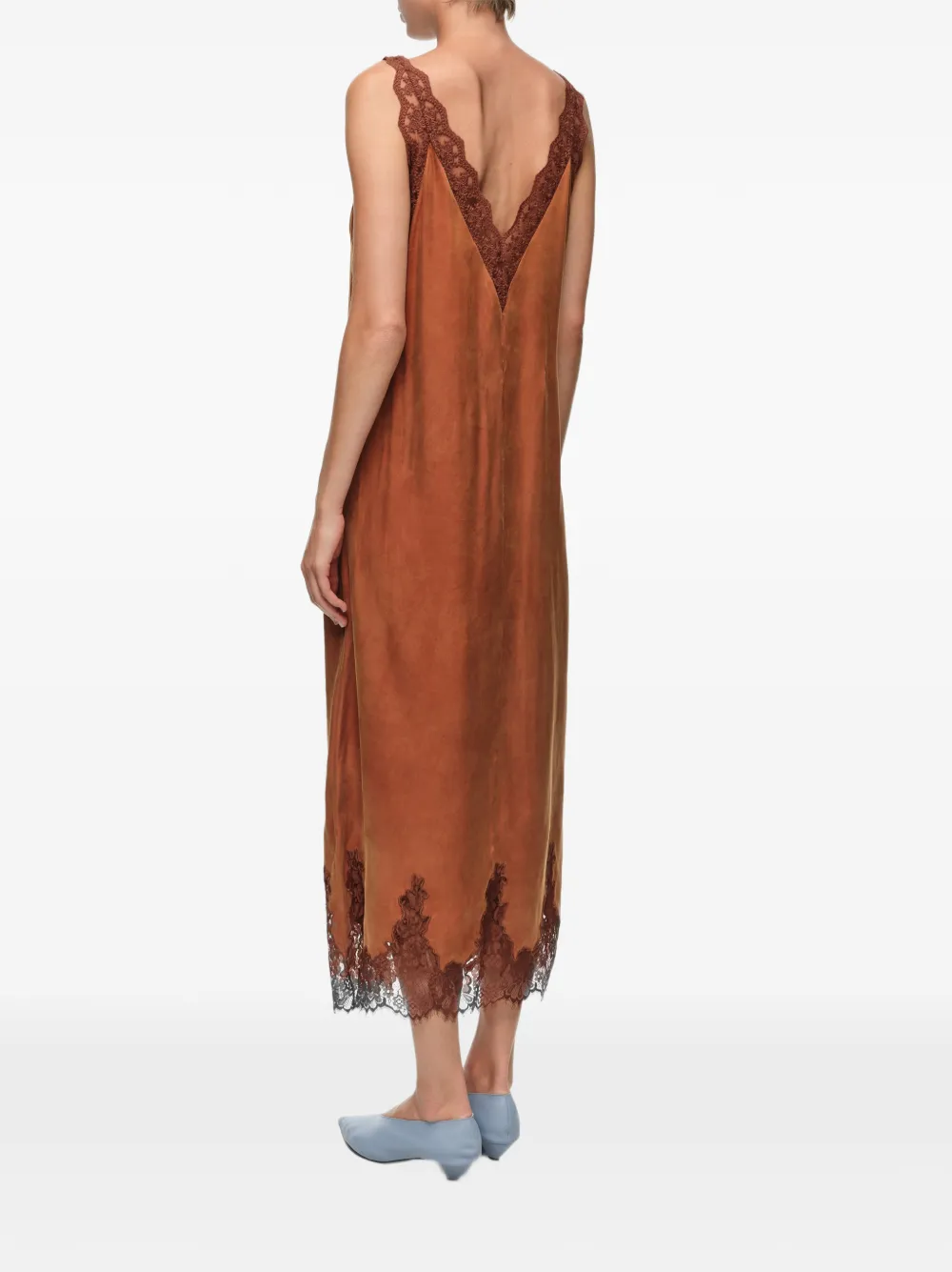 BIMBA Y LOLA Camisolejurk met geknoopt detail Bruin