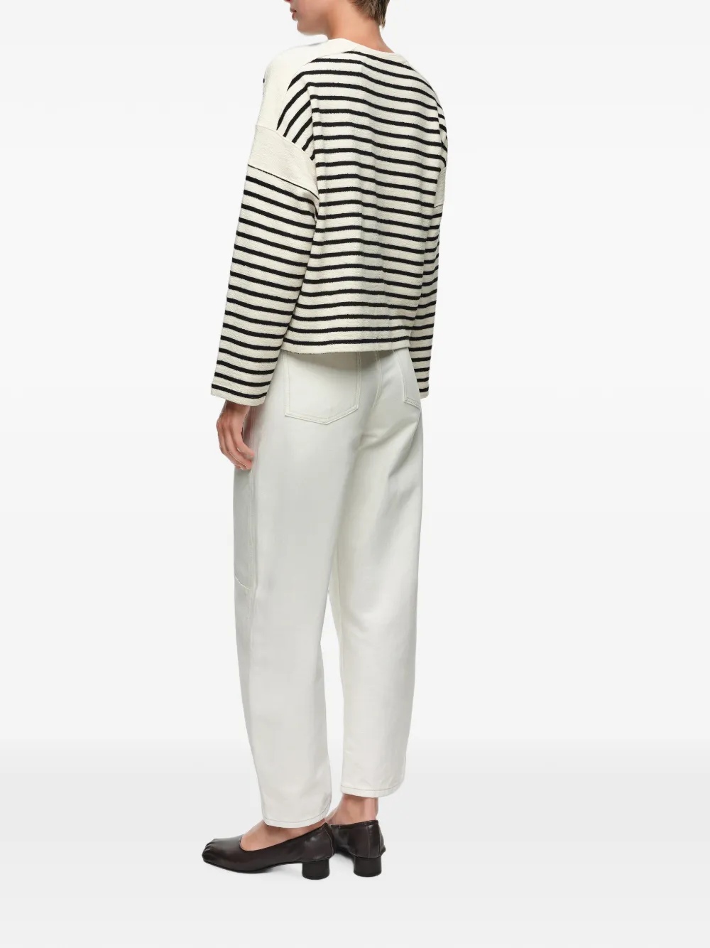 BIMBA Y LOLA Gestreept T-shirt met lange mouwen Beige