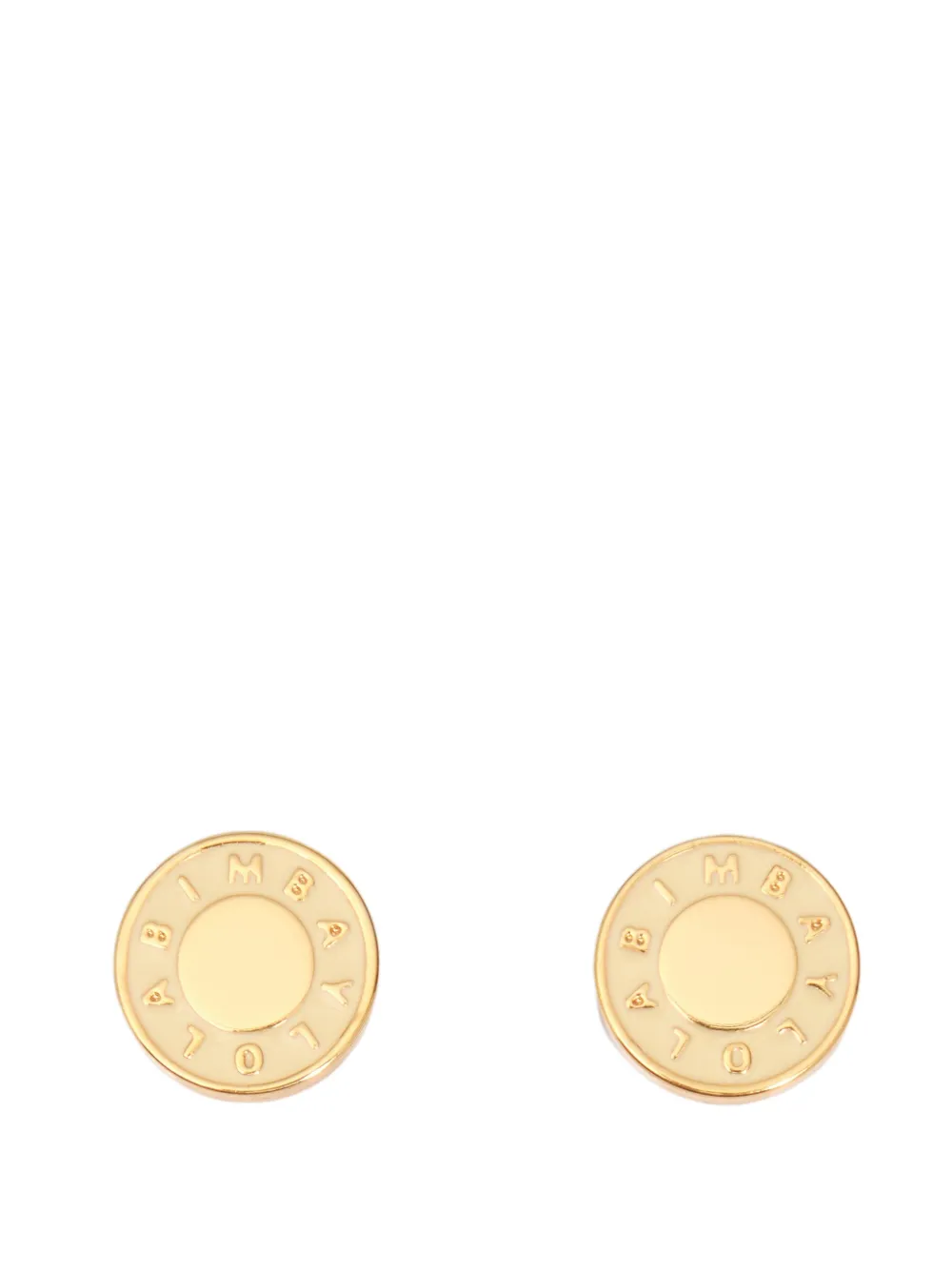 BIMBA Y LOLA Emaillierte Elfenbein-Ohrringe - Gold