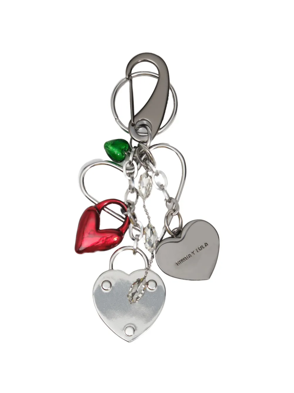BIMBA Y LOLA metal multi-heart key ring