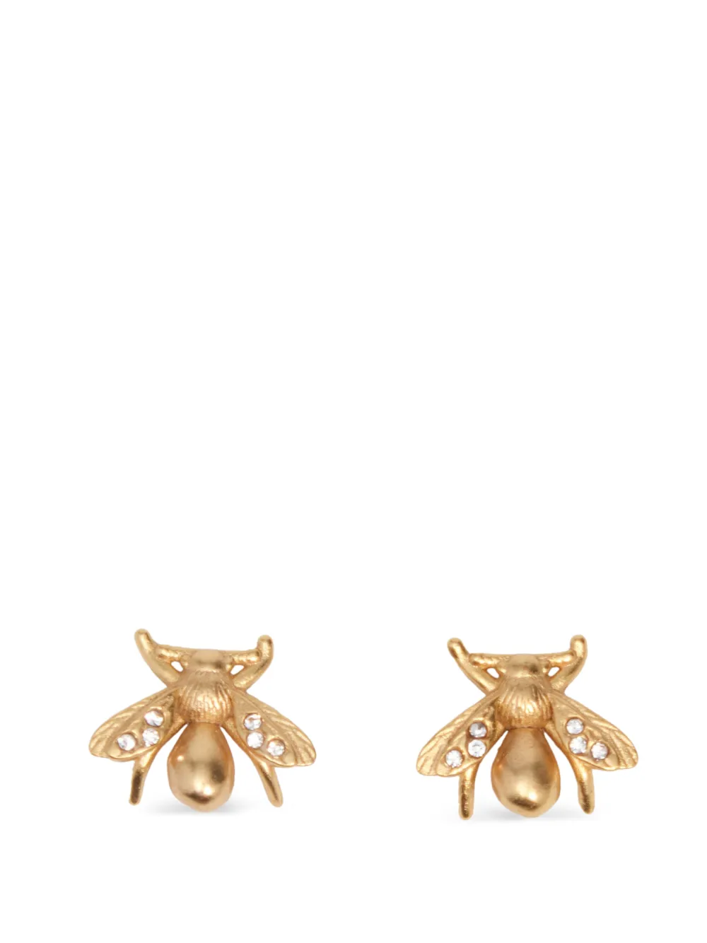 BIMBA Y LOLA Bienen-Ohrringe aus gealtertem Gold mit Kristallen