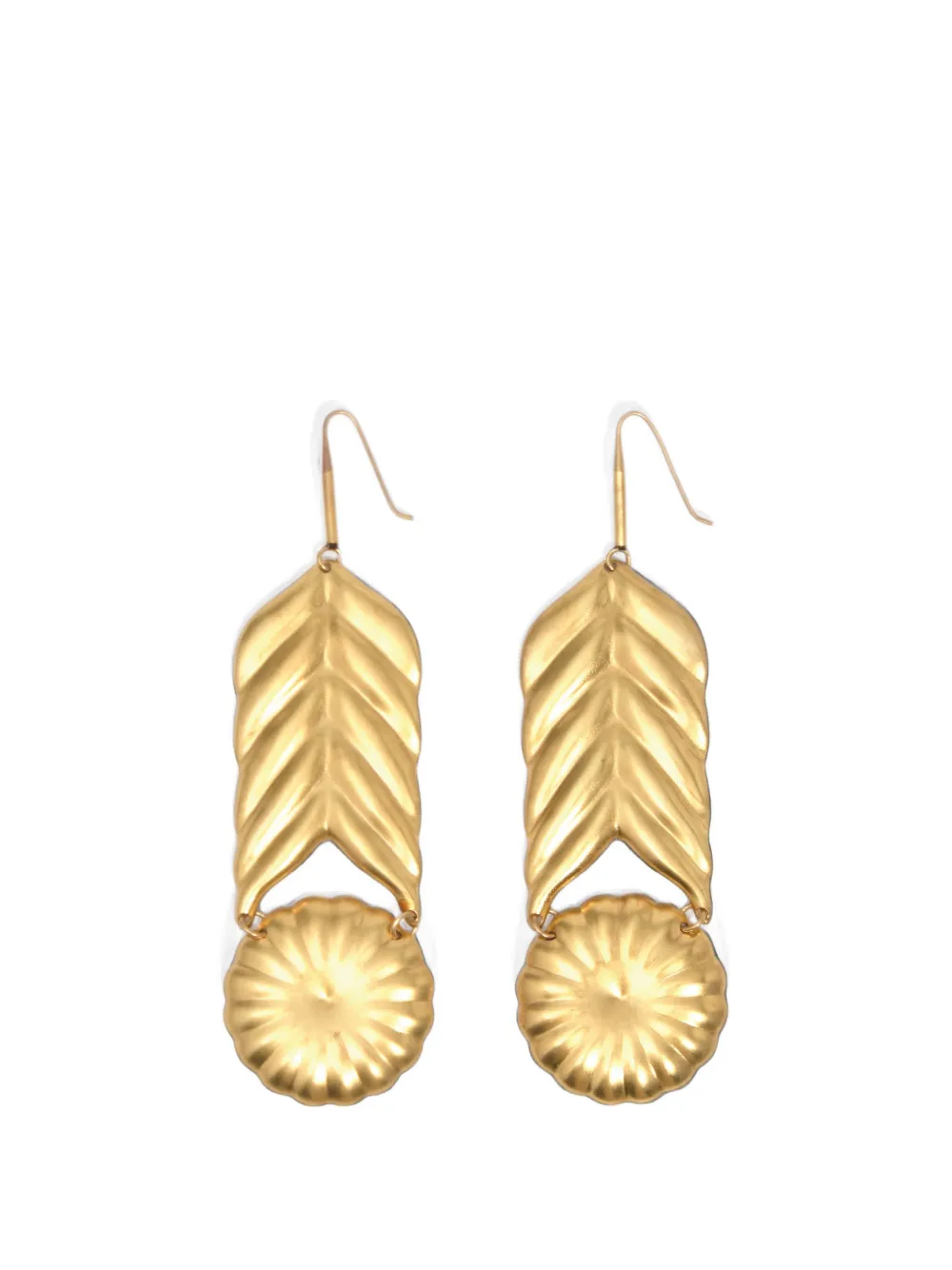 BIMBA Y LOLA aged-gold flower earrings