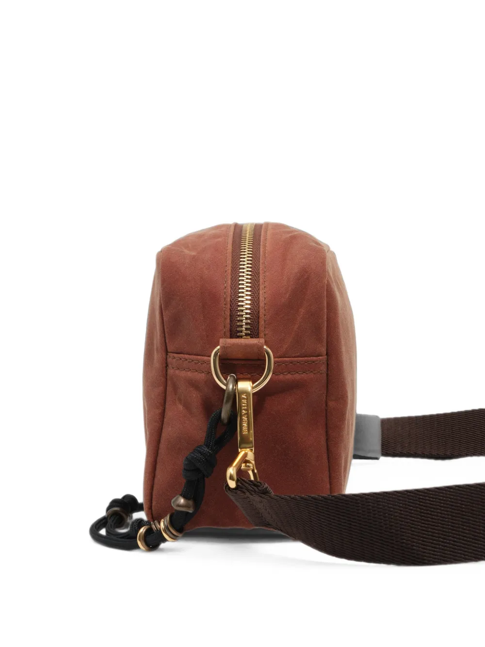 BIMBA Y LOLA Medium gecoate crossbodytas Bruin