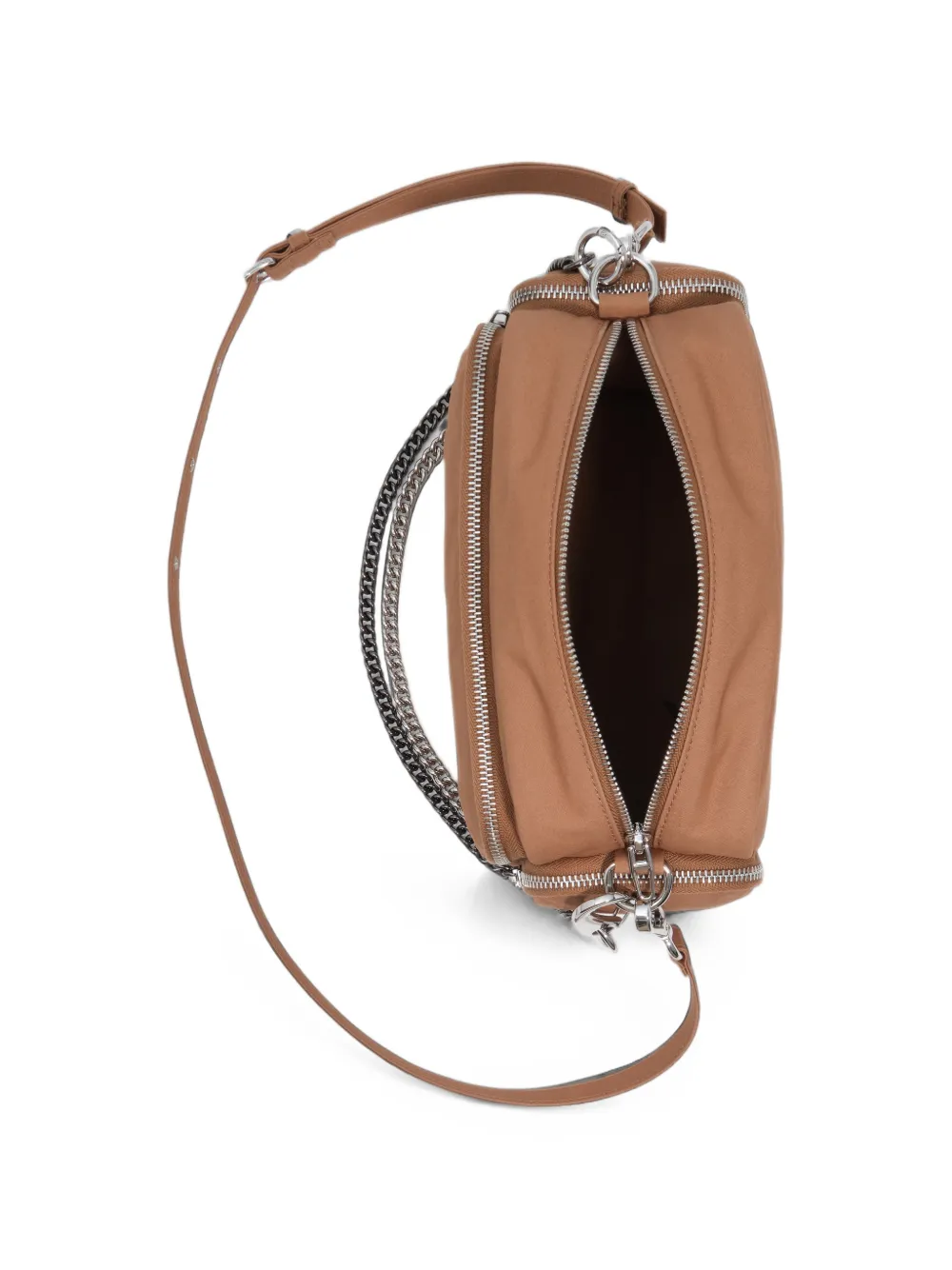 BIMBA Y LOLA Grote katoenen crossbodytas met zak Bruin