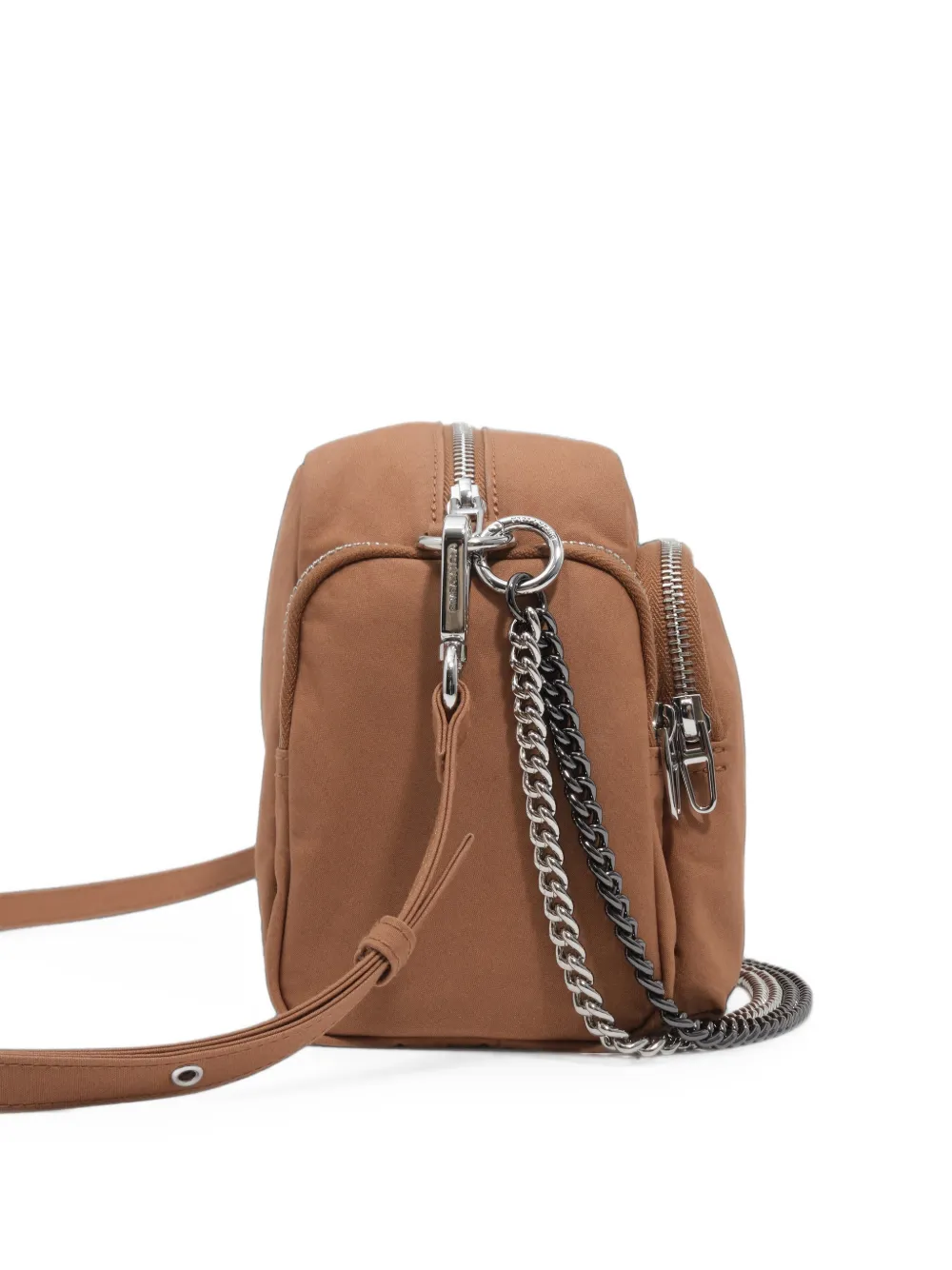 BIMBA Y LOLA Grote katoenen crossbodytas met zak Bruin