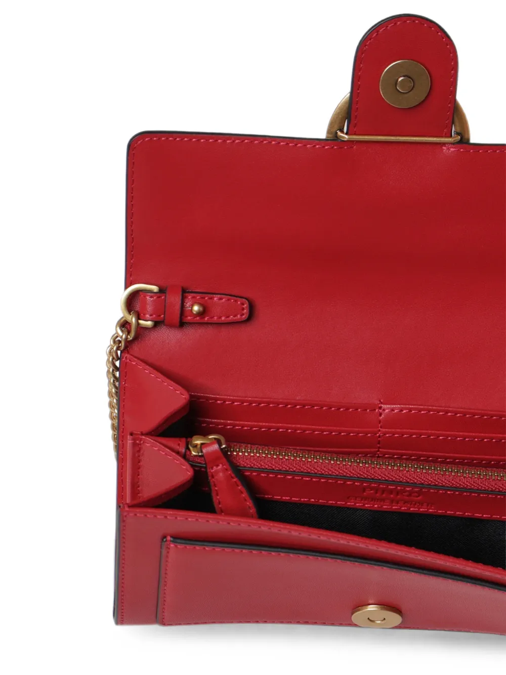 PINKO Love Bag Wallet schoudertas met schakelketting Rood