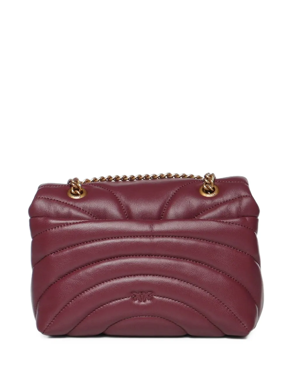 PINKO small Love Bag Puff chevron-quilted crossbody bag Rood