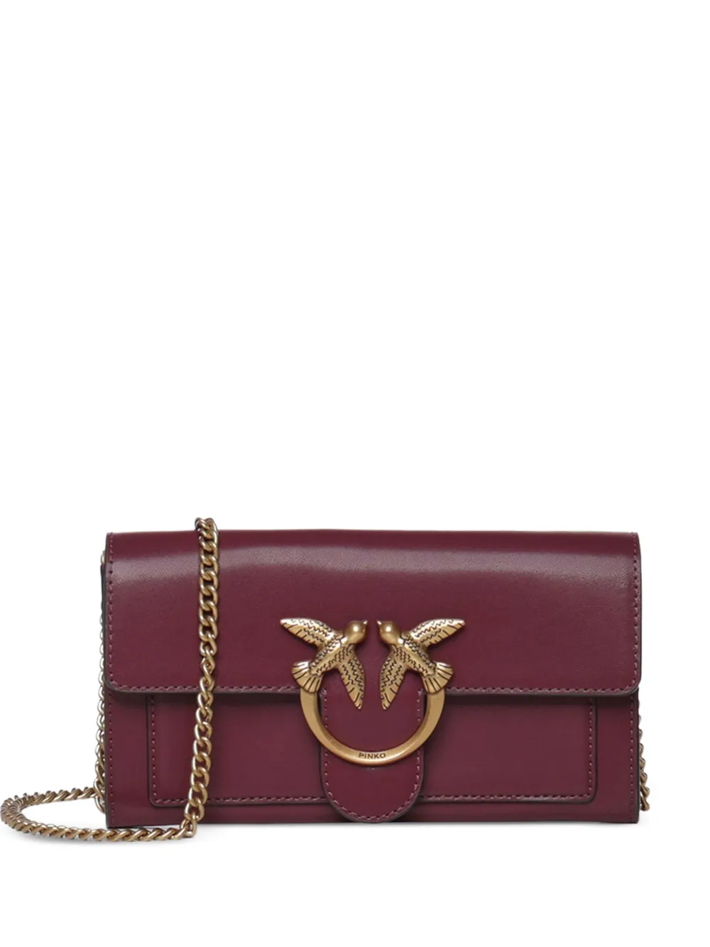 PINKO Love Bag Wallet chain-link shoulder bag - Rosso