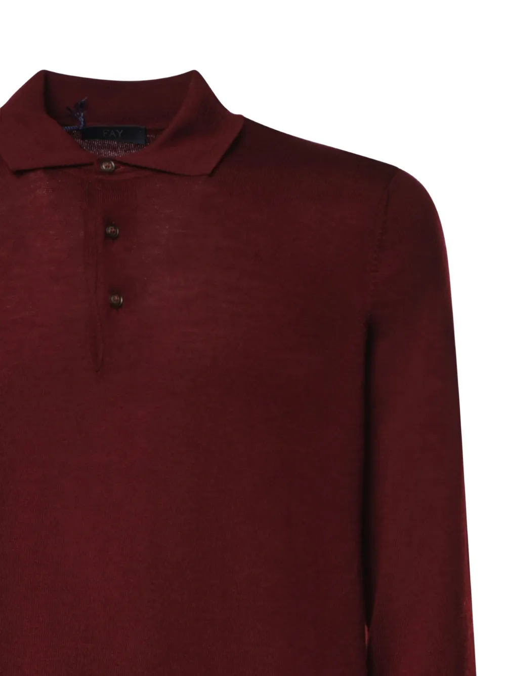 Fay long-sleeve polo shirt Rood
