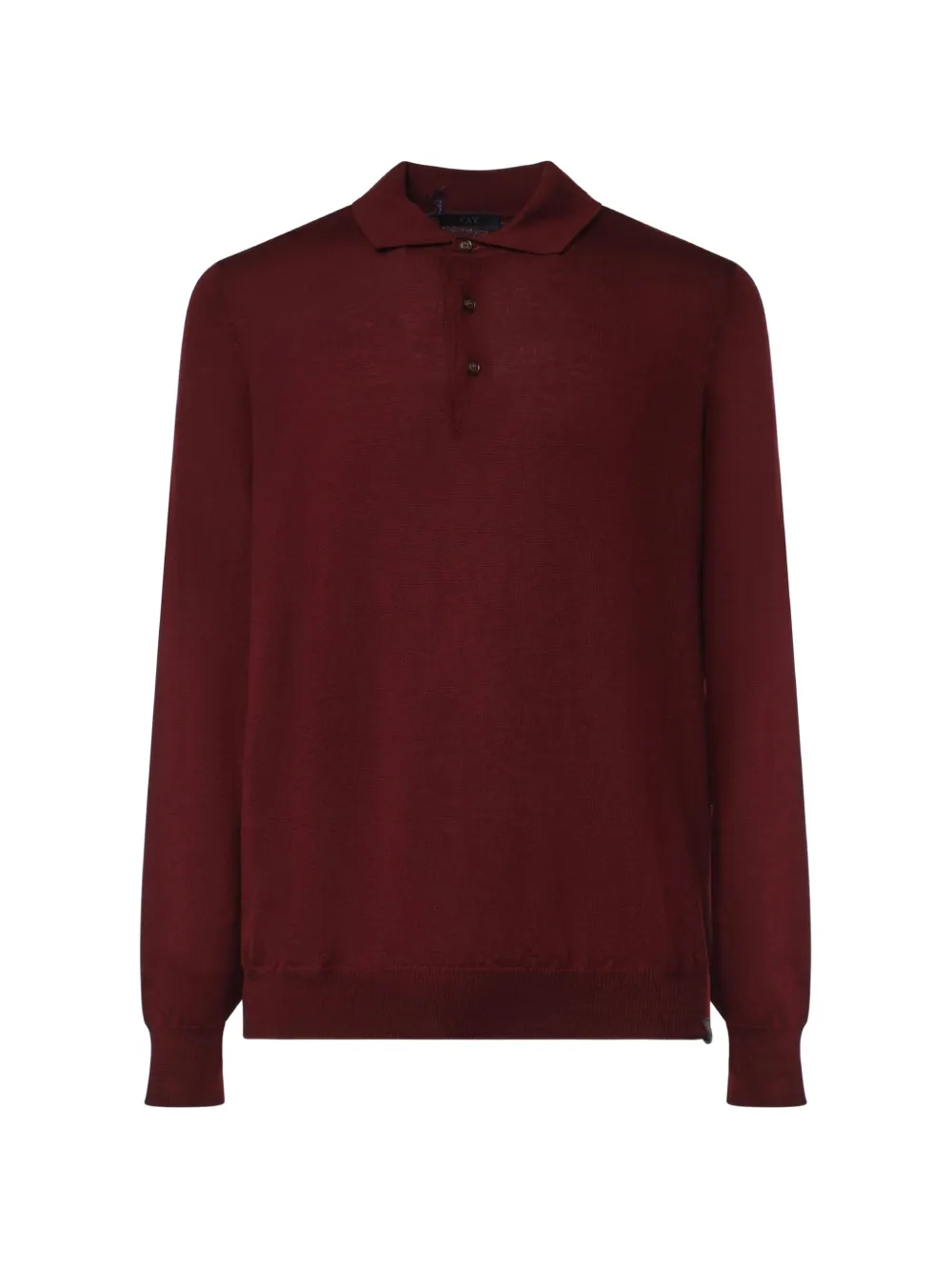 Fay long-sleeve polo shirt - Rosso
