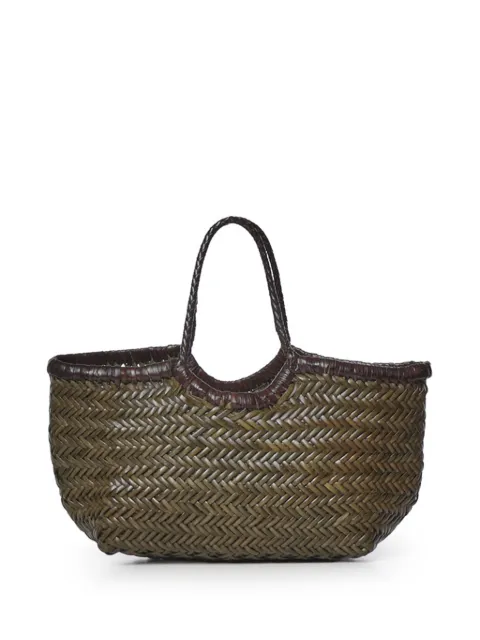 DRAGON DIFFUSION Nantucket small bi-colour khaki / dark brown bag